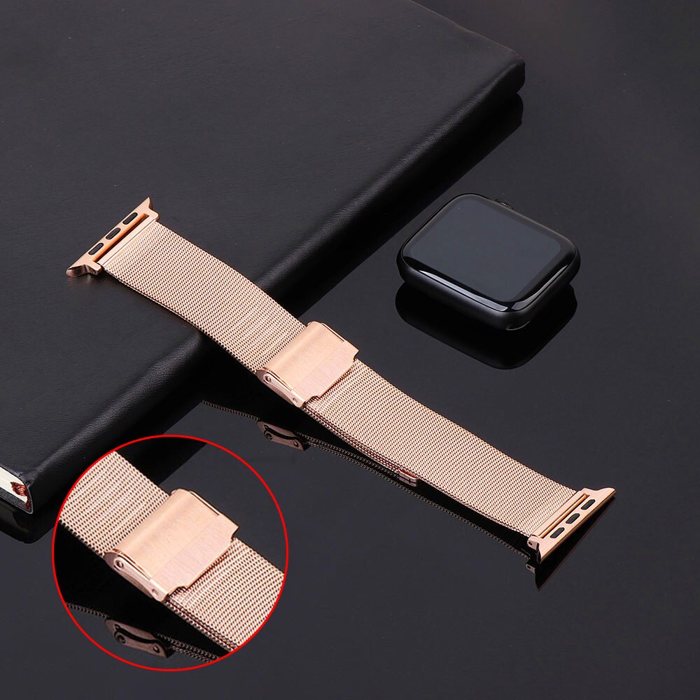 Dây đeo đồng hồ làm từ kim loại từ tính thay thế thích hợp cho Apple Watch 5 44mm 40mm iWatch 7 2 38m 42mm 4 3 SE 6