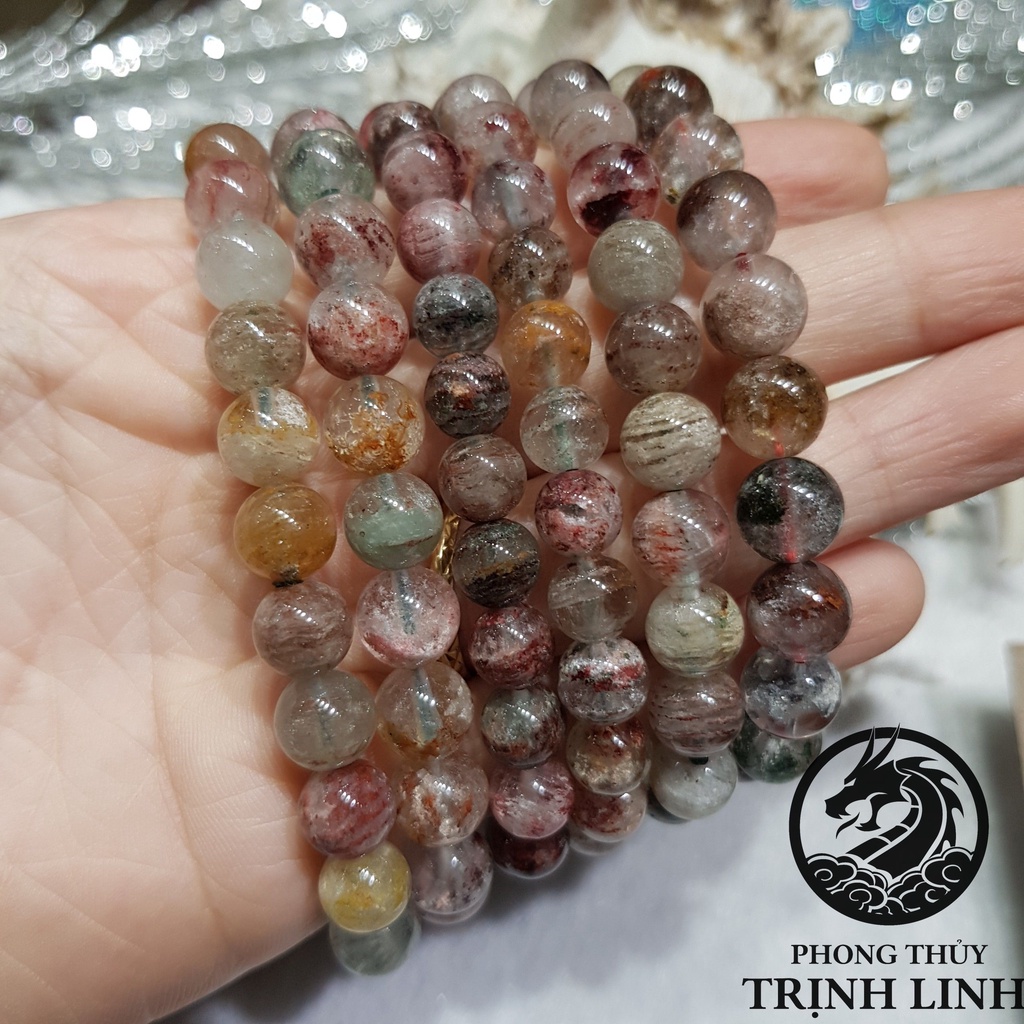 VÒNG TAY CHUỖI TRƠN ƯU LINH NGŨ SẮC KHÔNG KỊ MỆNH 6MM