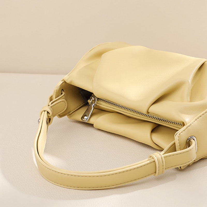 Ielgy Niche Túi Xách Đeo Vai Cầm Tay Hình Đám Mây Thiết Kế Đơn Giản Kiểu Pháp Cho Nữ