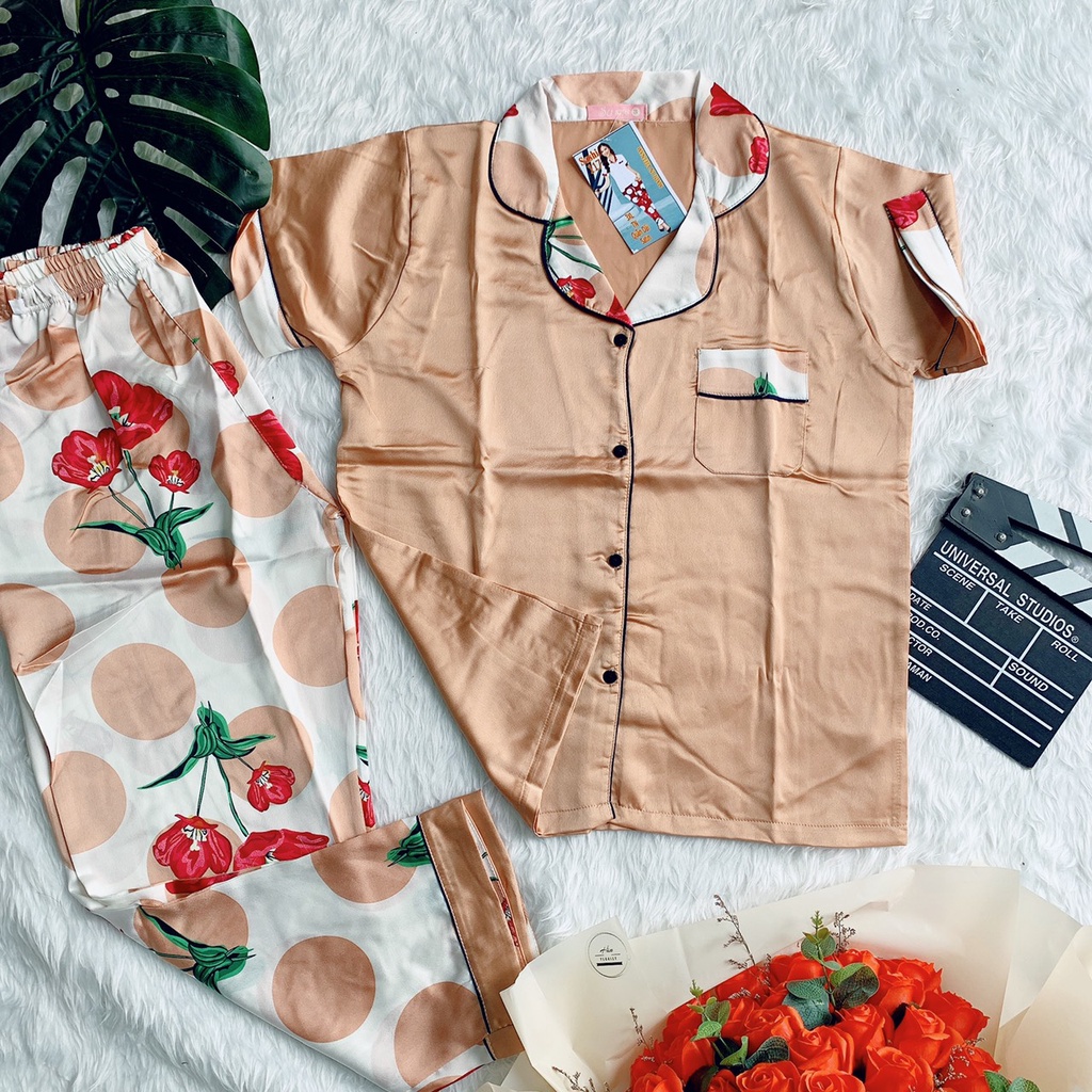 [ XẢ GIÁ GỐC ] Bộ pizama ChâtSatin Phối - Trẻ Trung, Nhiều Màu Chất Siêu Mát | BigBuy360 - bigbuy360.vn