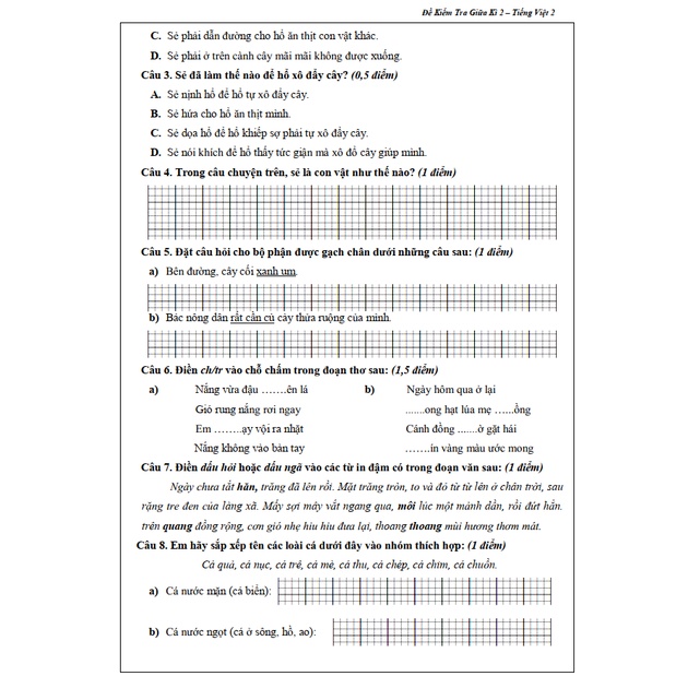 Sách - Đề Kiểm Tra dành cho học sinh lớp 4 - Toán và Tiếng Việt - học kì 2 (2 quyển)