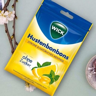 {HÀNG ĐỨC} Viên kẹo ngậm ho Wick không đường (tinh dầu chanh, bạc hà )