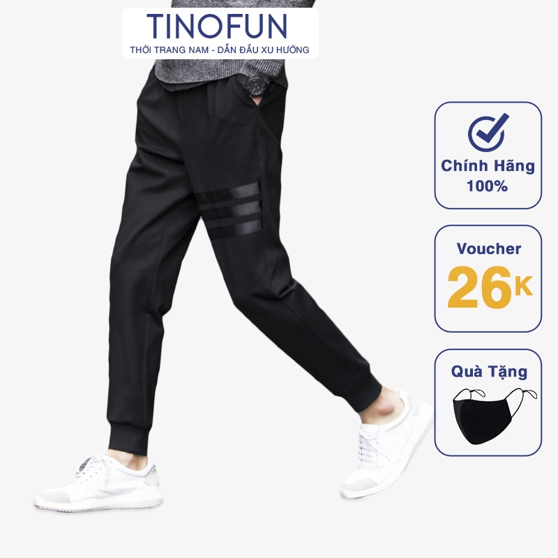 Quần thể thao nam TINOFUN FREESHIP mã TT27-E kiểu jogger bó ống Hàn Quốc đẹp ống dài,quần áo nam mùa hè