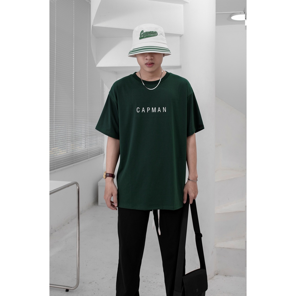 Áo thun unisex CAPMAN basic TEE phom rộng tay lỡ dành cho nam nữ