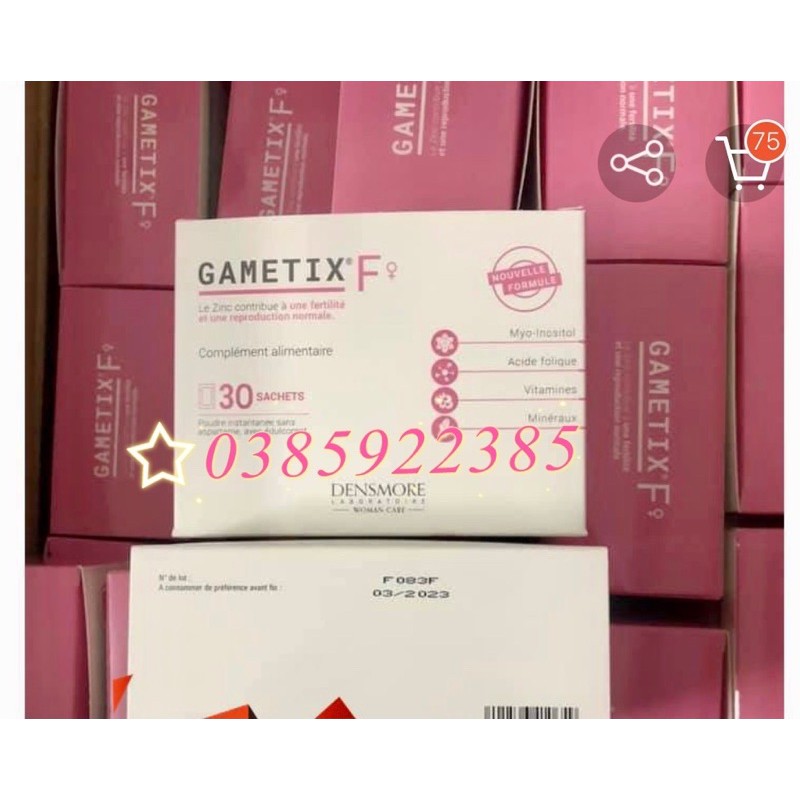 gametix f hàng pháp hộp 30 gói cho nữ