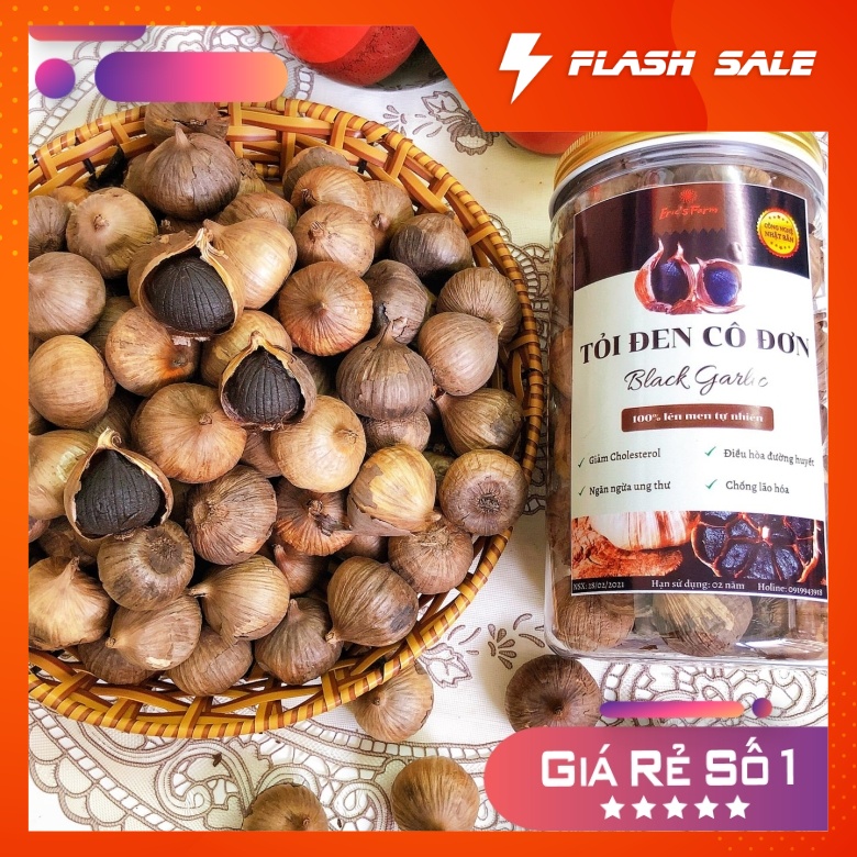 Tỏi đen cô đơn loại VIP, dẻo ngọt, không hăng, lên men tự nhiên Eric's Food