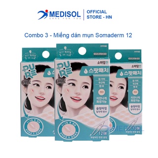 Combo 3 hộp miếng dán mụn somaderm 12