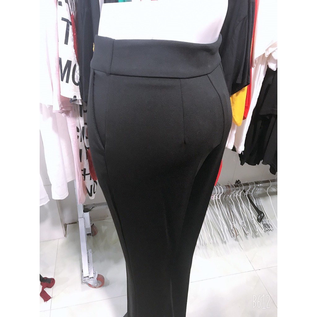 Quần tây ống loe vải thun co dãn mạnh form dài dáng cực sang | BigBuy360 - bigbuy360.vn