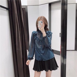 Áo sơ mi chấm bi ZR