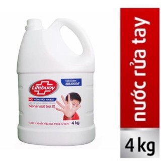 Nước Rửa Tay LIFEBUOY Diệt Khuẩn 99% 4kg Bảo Vệ Vượt Trội Can nhựa lớn Big size   - Tonmanhnt988
