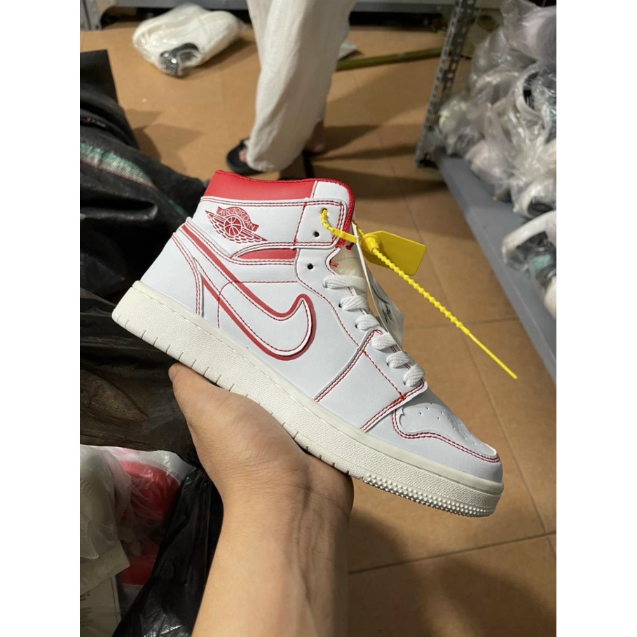 Xả Kho. Giày Jordan 1 cổ cao màu "Phantom Gym Red" cho nam nữ