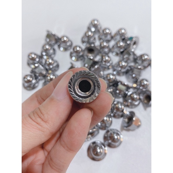 Tán bầu 6li 8li 10li 12li đầu bít chất liệu sắt xi ken sáng bóng, hàng đẹp cao cấp