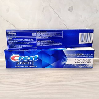 Kem đánh răng Crest 3D White Advanced Triple Whitening 158g