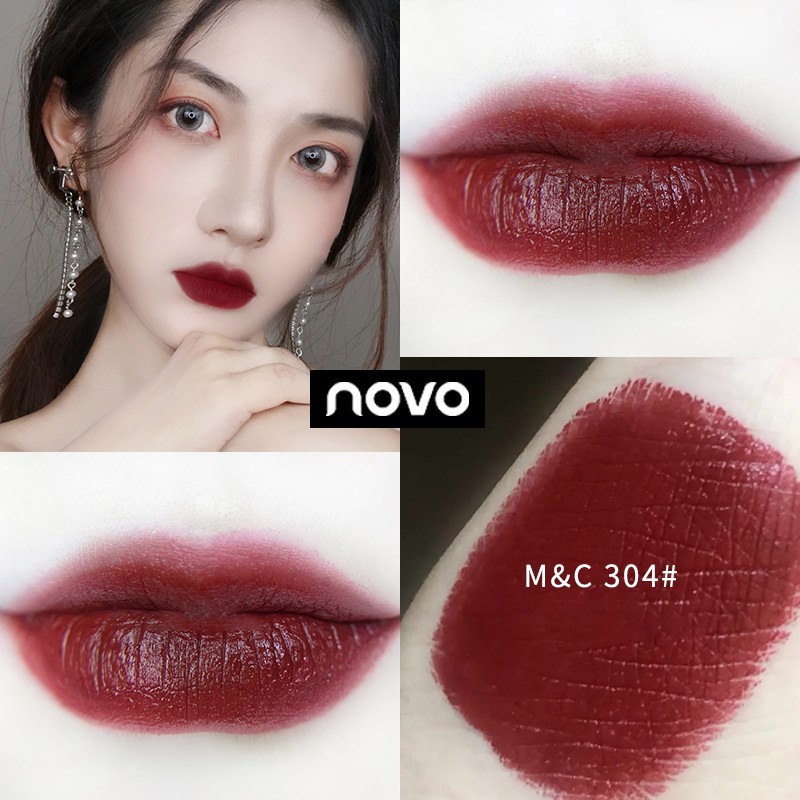 NOVO Son Kem Small Gold Nugget Bóng Nhung Mịn Lì lip Mud Lip Glaze Lip Gloss #304 | BigBuy360 - bigbuy360.vn