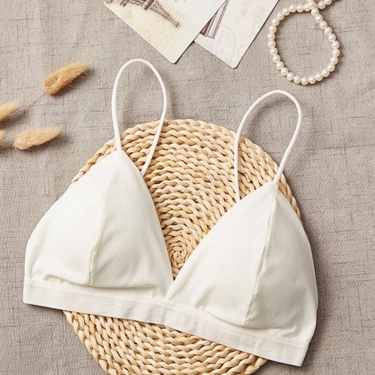 Áo Ngực Bra Thun Gân Màu Trơn Cho Nữ - Lady