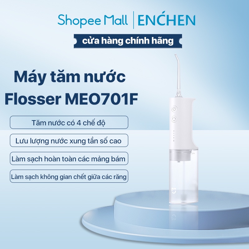 Máy tăm nước Flosser MEO701F Lực phun mạnh lắm Xịt sạch răng