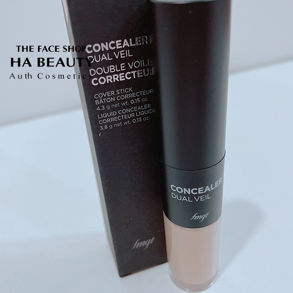 Che khuyết điểm 2 đầu che quầng thâm mụn đốm nâu tàn nhang The Face Shop fmgt Concealer Dual Veil 4.3g/3.8g | BigBuy360 - bigbuy360.vn
