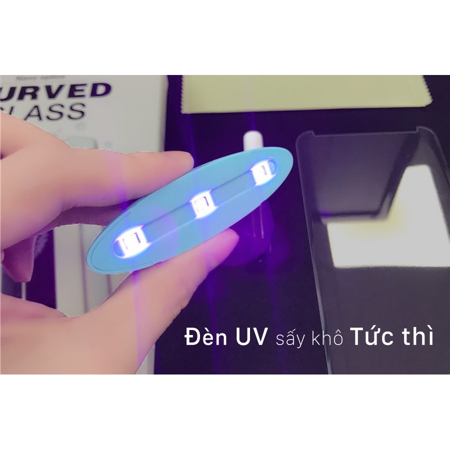 Miếng Dán Cường Lực Full Màn Keo Nước UV cho Samsung Galaxy S9