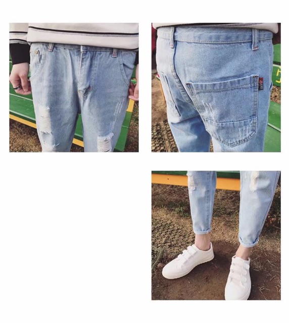 [MIỄN SHIP]889/Quần JEAN Nam Rách. Size 27-34