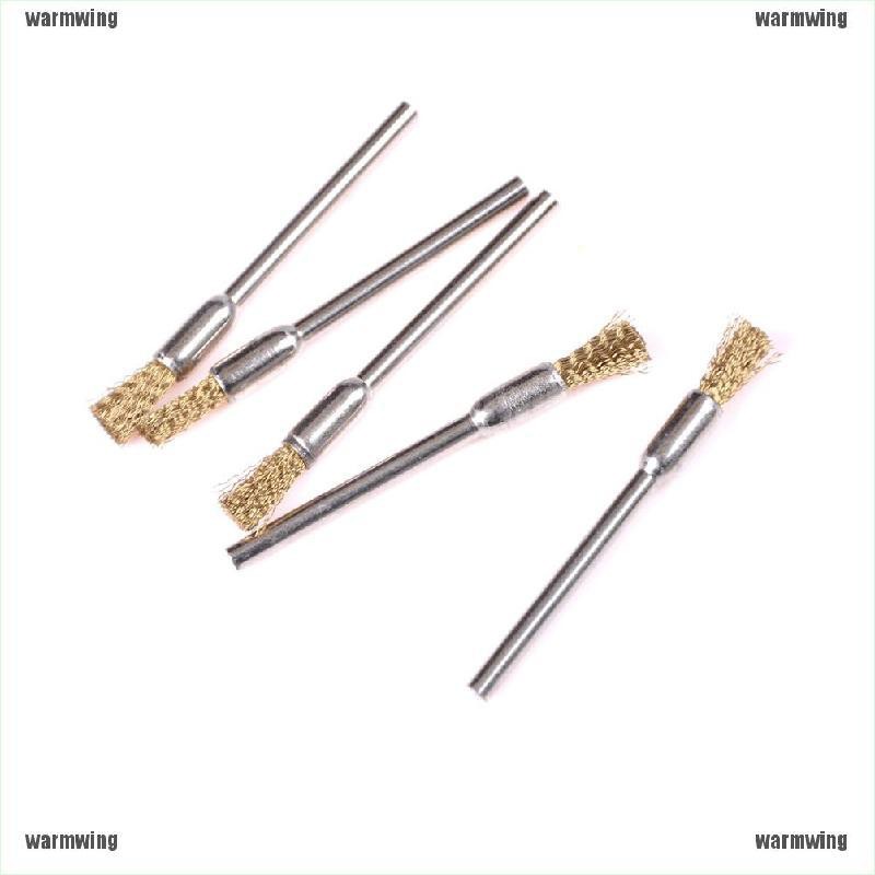 [WMW] Set 5 Chổi Sợi Đồng 3mm * 5mm Vệ Sinh Đánh Bóng Xe Hơi