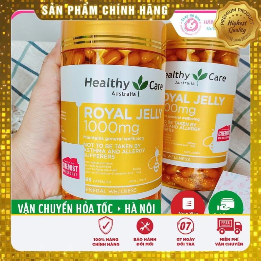 Sữa Ong Chúa Healthy Care Royal Jelly 1000MG 365 viên - Xuất xứ Úc