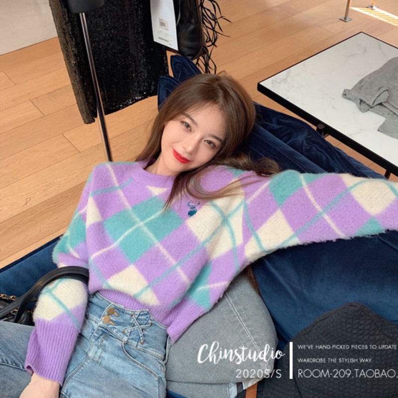 Áo nỉ dài tay form rộng phong cách retro mới cho nữ