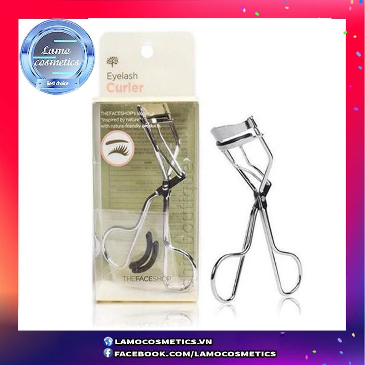 Kẹp bấm mi The Face Shop Eyelash Curler TFS Hàn Quốc siêu cong kèm 2 lõi thay