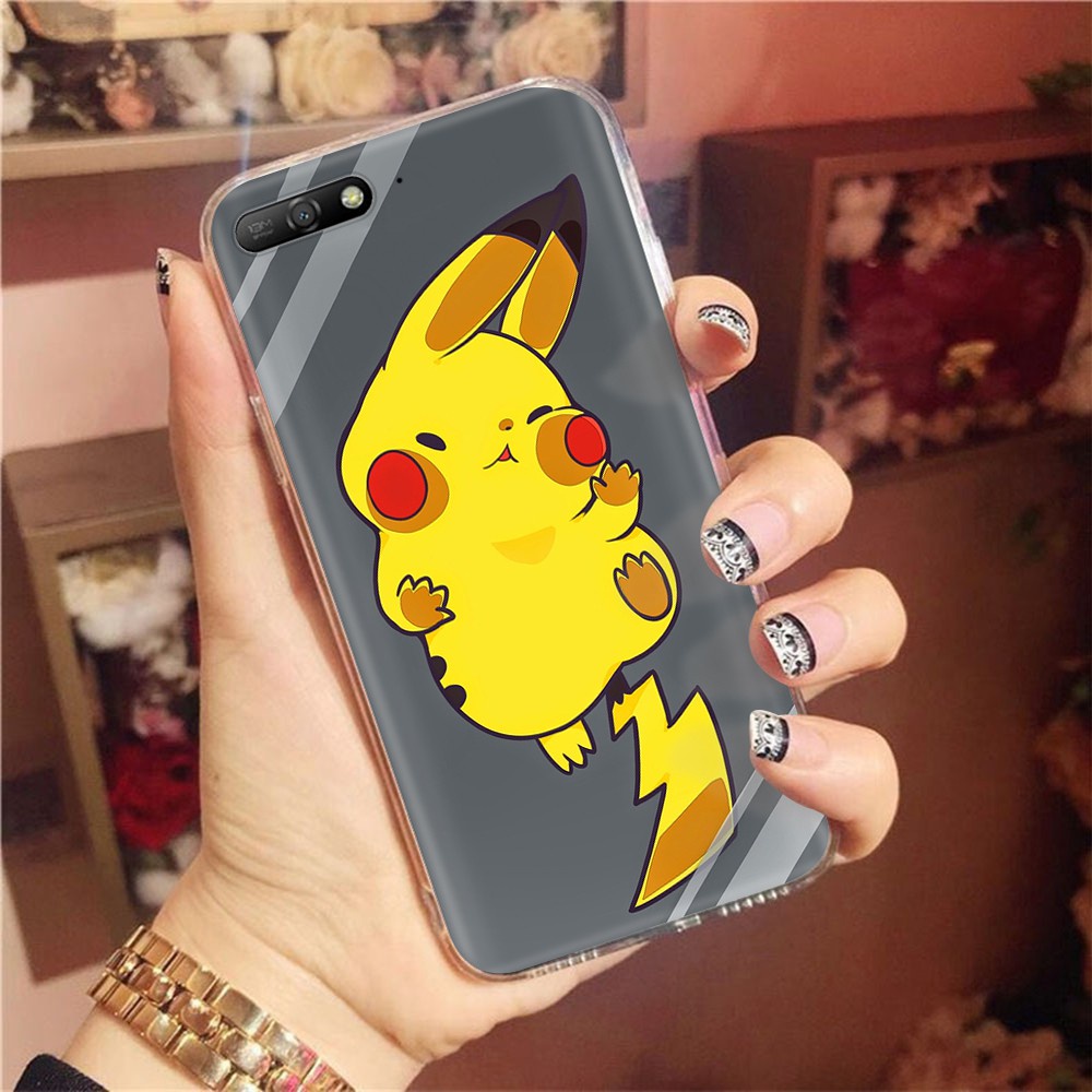 AT106 Pikachu Pokémon Transparent Case Casing ASUS ZenFone Shot 4 Selfie Max Pro M1 M2 Plus 