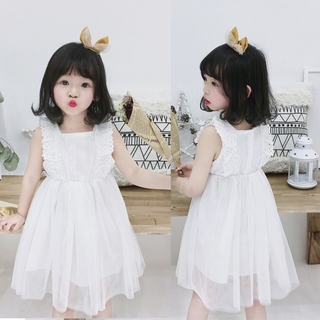 Đầm Công Chúa Màu Trắng Xinh Xắn Cho Bé Gái