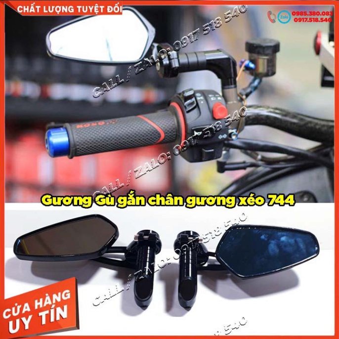 Gương Gù Gắn Chân Gương Xéo Kiểu 744 Ảnh thật Sp