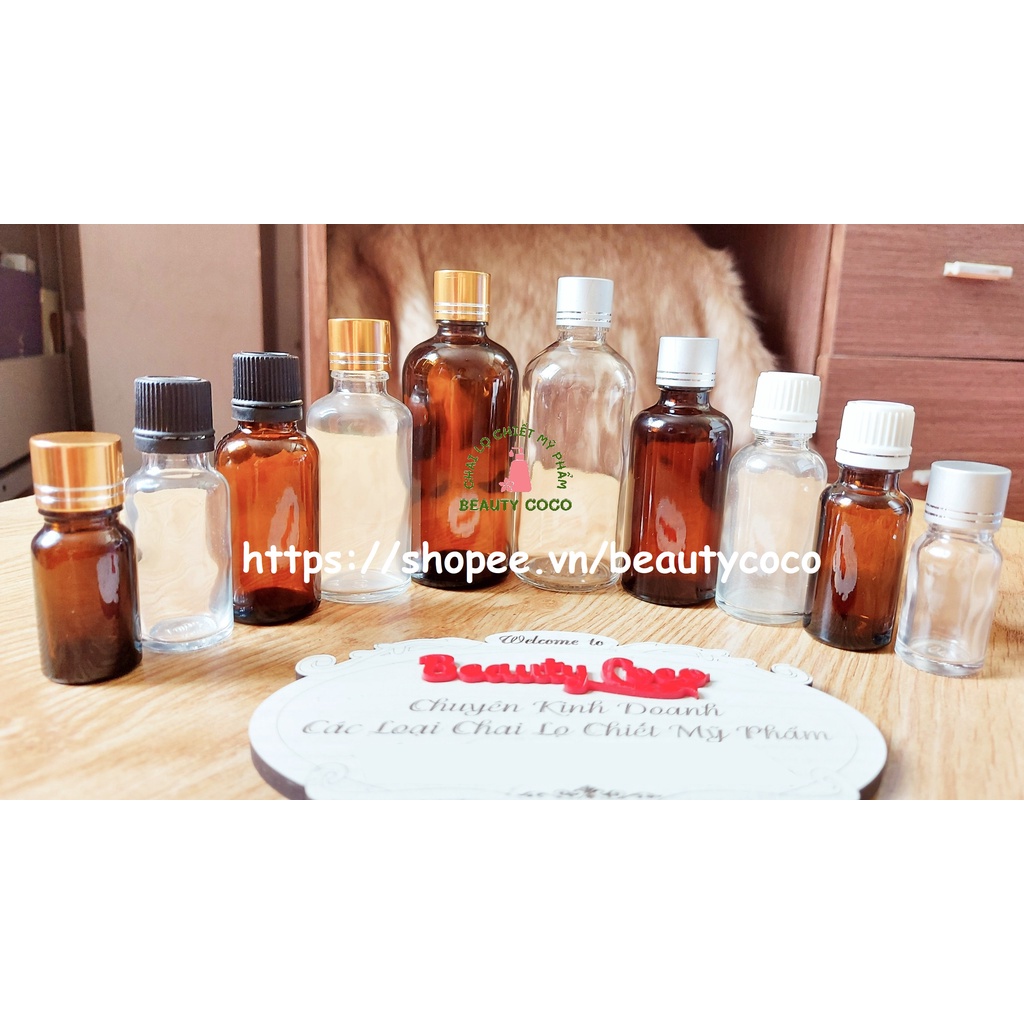 Chai Đựng Tinh Dầu Thủy Tinh 10ml 20ml 30ml 50ml 100ml Lọ nhỏ giọt nắp vặn