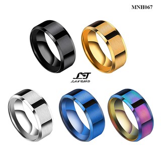 Nhẫn nam trơn 8li đủ màu Không đen không gỉ sét MNH067