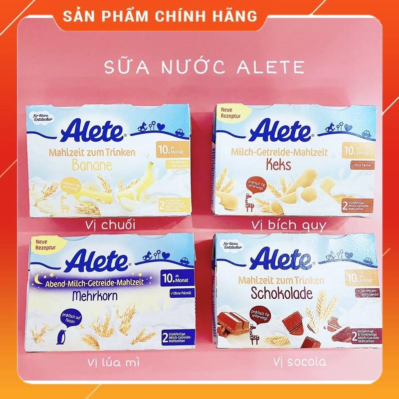 Date 2021 - Sữa nước béo Alete Đức full vị cho bé 10 tháng