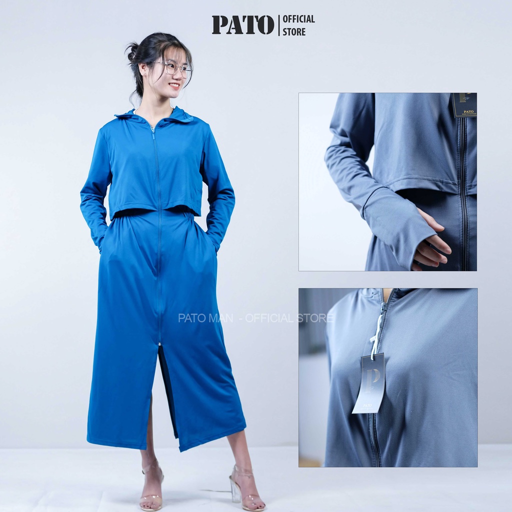Áo khoác nắng toàn thân nữ Pato Man mới nhất 2022,màu săc tươi trẻ,chất thông hơi cao câp,chống tia UV