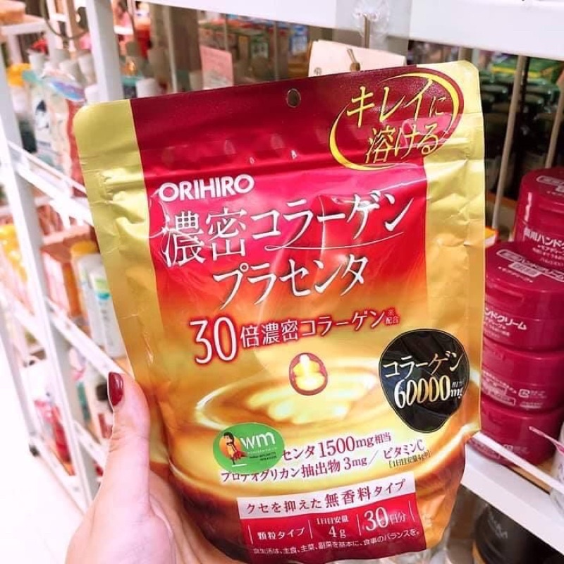 Bột Collagen Placenta Orihiro 60000 Nhật Bản 120Gr