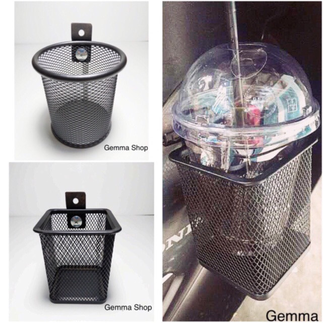 "CAM KẾT GIÁ RẺ" Rổ lon, Giỏ Tròn, Giỏ Vuông Mini gắn các Các Loại Xe. KT 8x8x10CM