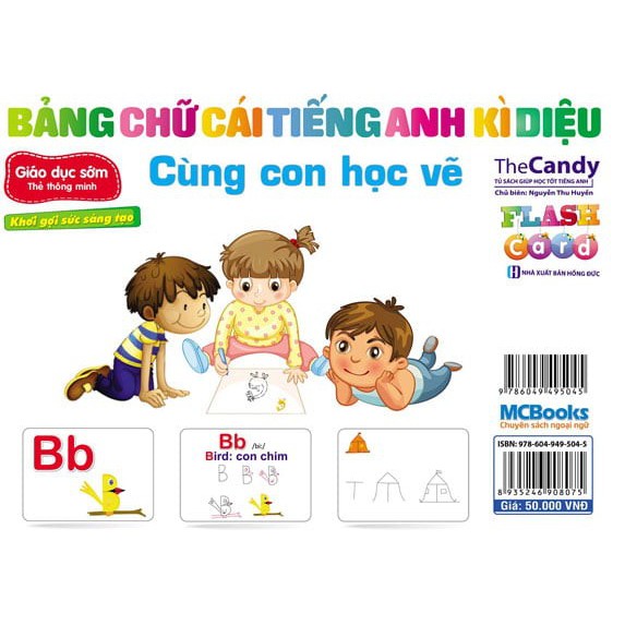 Sách - Flashcard Bảng Chữ Cái Tiếng Anh Kỳ Diệu - Cùng Con Học Vẽ.