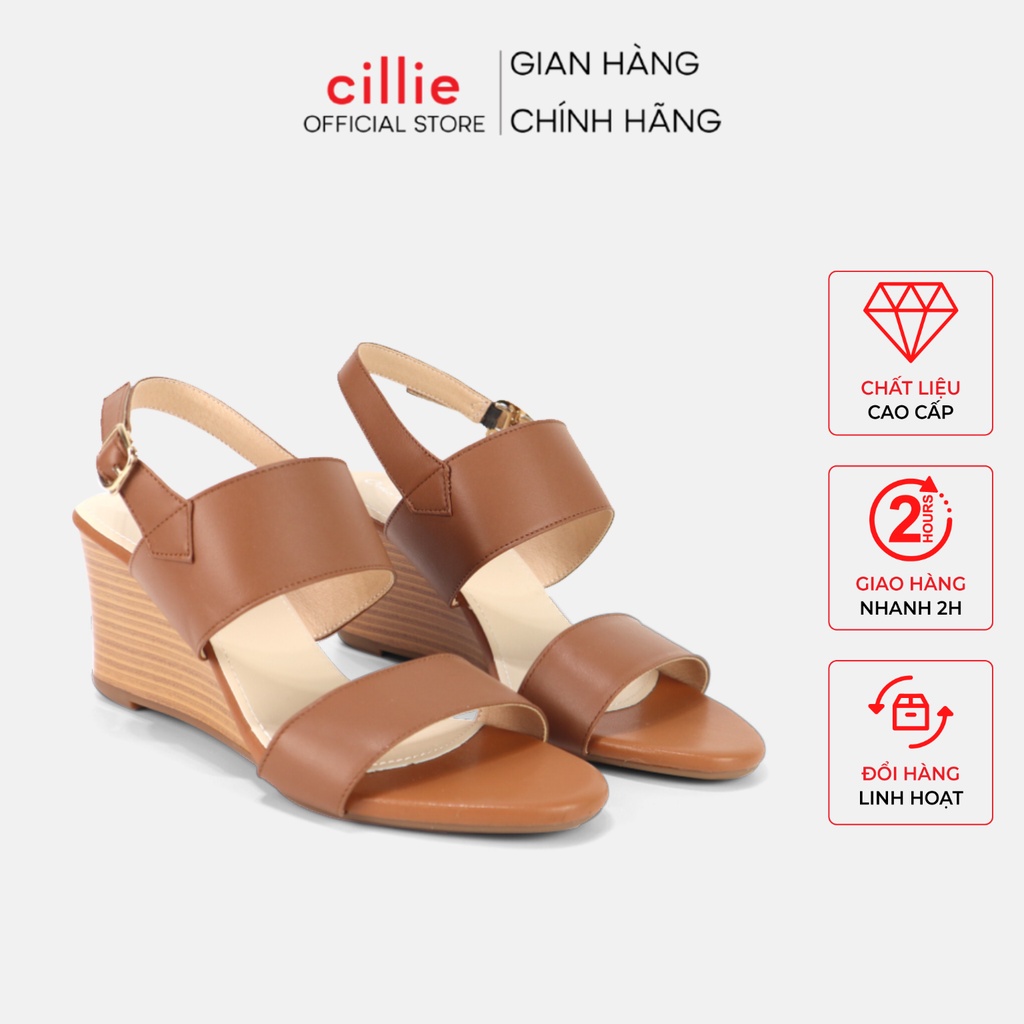 Giày sandal quai ngang basic đế xuồng 7p đi làm đi chơi dạo phố Cillie 1006