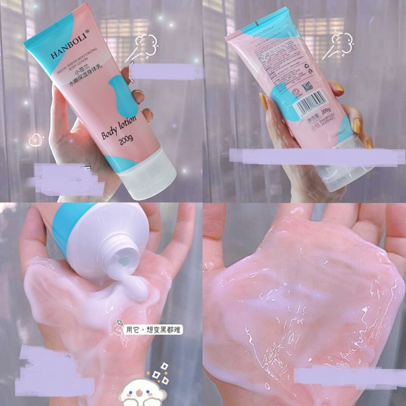 [Hàng mới về] Kem tẩy tế bào chết chiết xuất đào cho cơ thể / Sữa dưỡng thể làm trắng da