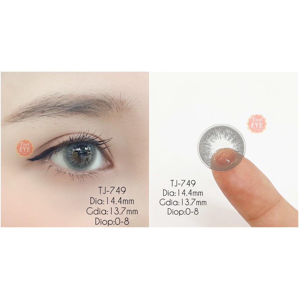 [Tặng Combo 175k] Kính Áp Tròng Tinteye Lens TJ-749 Xám Khói