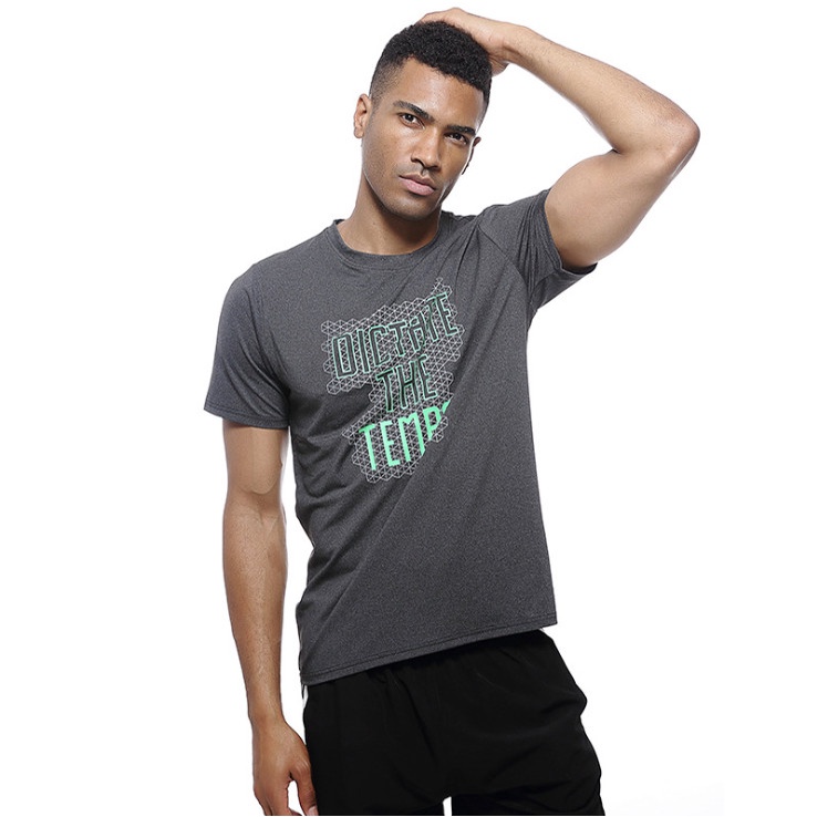 Áo thể thao nam,Áo gym co giãn in chữ Haint Boutique AG04