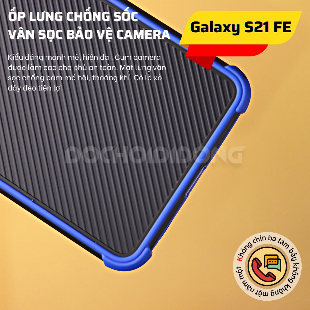 Ốp lưng Samsung S21 FE  vân sọc bảo vệ camera
