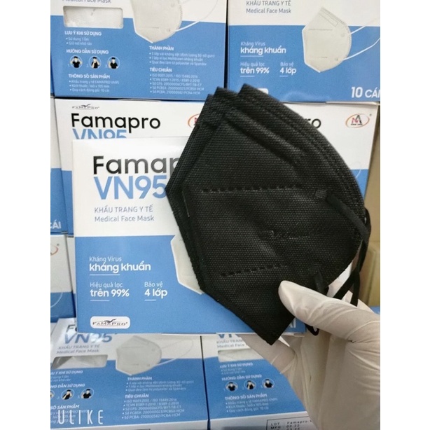 Hộp 10 Khẩu Trang Y Tế N95 FAMAPRO Chính Hãng Cao Cấp Nhiều Màu