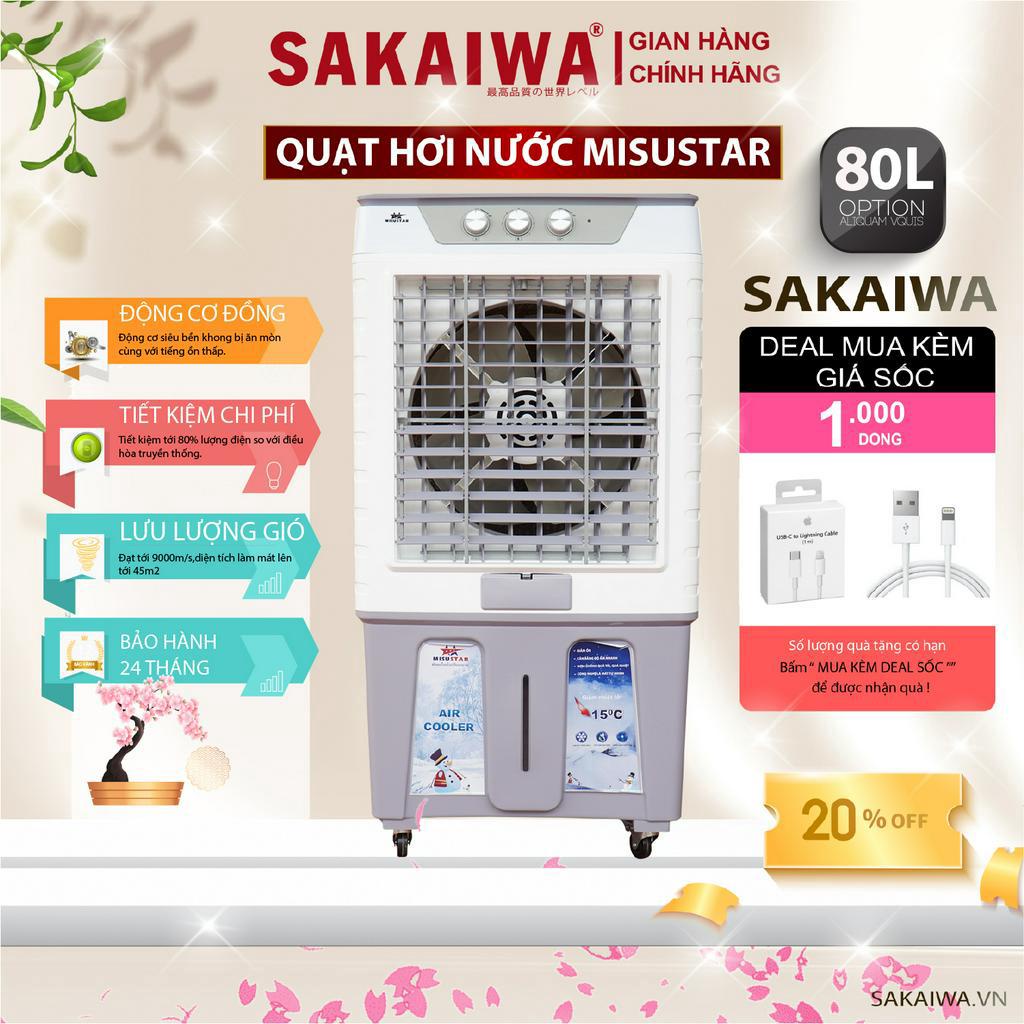 quat hơi nước thương hiệu misustar 80lit cao cấp.
