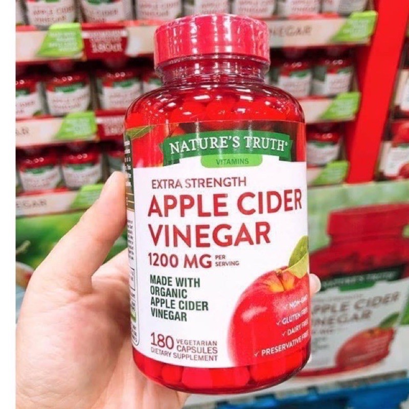 Viên uống giấm táo Apple Cinder Vinegar 1200mg - giảm cân, đẹp da
