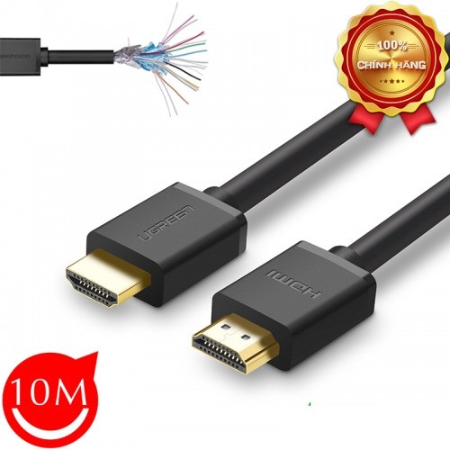 Cáp HDMI dài 10M cao cấp hỗ trợ Ethernet + 1080P/60Hz HDMI Ugreen 10110 Chính hãng