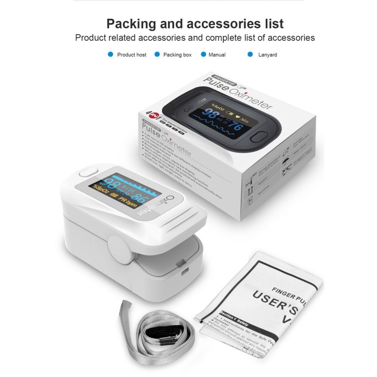 Fingertip Pulse Oximeter Oled Spo2 Pr Pi Blood Oxygen Pulse Monitor | BigBuy360 - bigbuy360.vn