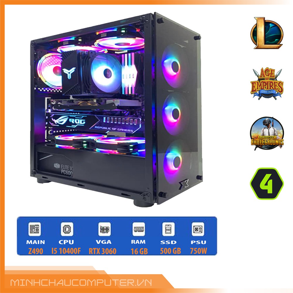 PC Gaming MCC Fight 3060Ti Powerd i5 10400F/ Z490/ 16GB/ RTX 3060Ti/ 500GB/ 750W