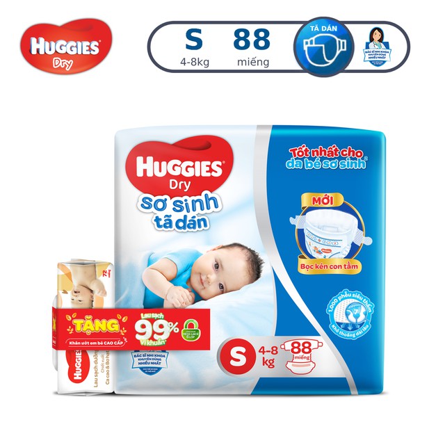 Bỉm/Tã Dán Huggies NB74. S88. S56