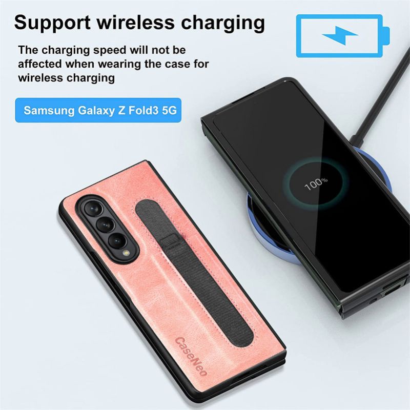 Ốp lưng da có khe cài bút samsung Z FOLD 3 5G